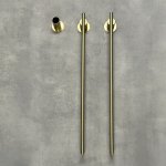        Galatea Design Balance 2 Grzejnik elektryczny odwracalny 76x37 cm Brushed Gold PVD GDA362BRG W MAGAZYNIE!!