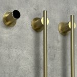        Galatea Design Balance 2 Grzejnik elektryczny odwracalny 76x37 cm Brushed Gold PVD GDA362BRG W MAGAZYNIE!!