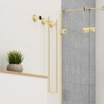        Galatea Design Balance 2 Grzejnik elektryczny odwracalny 76x37 cm Brushed Gold PVD GDA362BRG W MAGAZYNIE!!