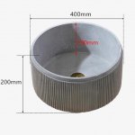  Galatea Design Berelur Umywalka stawiana na blat ∅40 cm beton GDMT014 WYPRZEDAŻ EKSPOZYCJI