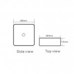  Galatea Design Berlian Umywalka betonowa stawiana na blat 38x38 cm grey matt/szary mat GDMC001DG WYPRZEDAŻ EKSPOZYCJI