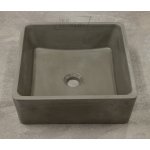  Galatea Design Berlian Umywalka betonowa stawiana na blat 38x38 cm grey matt/szary mat GDMC001DG WYPRZEDAŻ EKSPOZYCJI