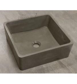  Galatea Design Berlian Umywalka betonowa stawiana na blat 38x38 cm grey matt/szary mat GDMC001DG WYPRZEDAŻ EKSPOZYCJI