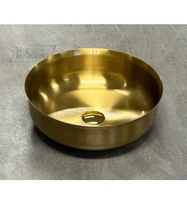Galatea Design Bowl Umywalka stawiana Ø40 z korkiem klik-klak Brushed gold GD54602SR W MAGAZYNIE!!