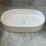       Galatea Design Bujur Umywalka 60x38 z korkiem klik-klak biały połysk/white GD78330DTWH W MAGAZYNIE!!