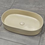        Galatea Design Bujur Umywalka 60x38 z korkiem klik-klak lino matt GD78330DTLN WYPRZEDAŻ KOLORU