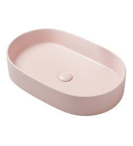       Galatea Design Bujur Umywalka 60x38 z korkiem klik-klak różowy mat/pink matt GD78330DTMP W MAGAZYNIE!!