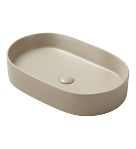 Galatea Design Bujur Umywalka 60x38 z korkiem klik-klak beżowy mat/cappuccino matt GD78330DTMC W MAGAZYNIE!!