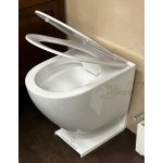       Galatea Design Bulat Miska WC wisząca bezrantowa z deską wolnoopadającą 49x37 cm White/Biały połysk GDB2342GW W MAGAZYNIE!!