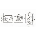       Galatea Design Bulat Miska WC wisząca bezrantowa z deską wolnoopadającą 49x37 cm Pink matt/Różowy mat GDB2342MP