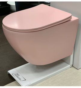 Galatea Design Bulat Miska WC z deską wolnoopadającą wisząca 49x37 cm Pink matt/Różowy mat GDG103MP
