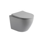       Galatea Design Bulat Miska WC wisząca bezrantowa z deską wolnoopadającą 49x37 cm Cement Grey matt/Jasny szary mat GDB2342MH W MAGAZYNIE!!