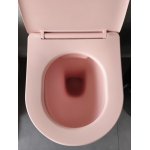      Galatea Design Bulat Miska WC wisząca bezrantowa z deską wolnoopadającą 49x37 cm Pink matt/Różowy mat GDB2342MP