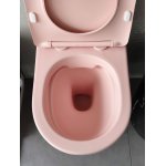       Galatea Design Bulat Miska WC wisząca bezrantowa z deską wolnoopadającą 49x37 cm Pink matt/Różowy mat GDB2342MP