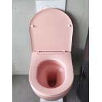   Galatea Design Bulat Miska WC wisząca SwirlFlush z deską wolnoopadającą 49x37 pink matt GDSF805MP W MAGAZYNIE!!