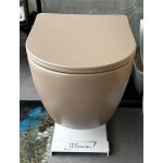 Galatea Design Bulat Miska WC z deską wolnoopadającą wisząca SwirlFlush wirowa 49x37 Cappuccino matt/Beżowy mat GDSF805MC