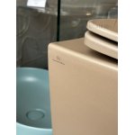 Galatea Design Bulat Miska WC z deską wolnoopadającą wisząca SwirlFlush wirowa 49x37 Cappuccino matt/Beżowy mat GDSF805MC