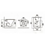 Galatea Design Bulat Miska WC z deską wolnoopadającą wisząca SwirlFlush wirowa 49x37 Cappuccino matt/Beżowy mat GDSF805MC