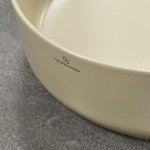        Galatea Design Bulat Umywalka stawiana na blat ∅39 z korkiem klik-klak lino matt GD112DTLN WYPRZEDAŻ KOLORU