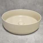        Galatea Design Bulat Umywalka stawiana na blat ∅39 z korkiem klik-klak lino matt GD112DTLN WYPRZEDAŻ KOLORU