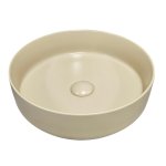        Galatea Design Bulat Umywalka stawiana na blat ∅39 z korkiem klik-klak lino matt GD112DTLN WYPRZEDAŻ KOLORU