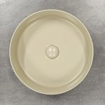        Galatea Design Bulat Umywalka stawiana na blat ∅39 z korkiem klik-klak lino matt GD112DTLN WYPRZEDAŻ KOLORU