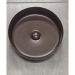    Galatea Design Bulat Umywalka stawiana na blat ∅39 cm z korkiem klik-klak brown matt/brązowy mat GD112DTBM W MAGAZYNIE!!