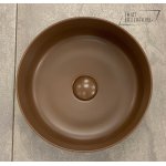  Galatea Design Bulatan Umywalka stawiana na blat 35,8x13,7 cm z korkiem klik-klak Brown matt/Brązowa GD102TMDB TRANSPORT GRATIS!! W MAGAZYNIE!!