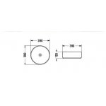  Galatea Design Bulatan Umywalka stawiana na blat 35,8x13,7 cm z korkiem klik-klak Brown matt/Brązowa GD102TMDB TRANSPORT GRATIS!! W MAGAZYNIE!!