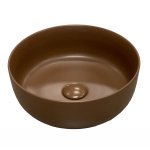  Galatea Design Bulatan Umywalka stawiana na blat 35,8x13,7 cm z korkiem klik-klak Brown matt/Brązowa GD102TMDB TRANSPORT GRATIS!! W MAGAZYNIE!!