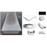        Galatea Design Charlotte Wanna wisząca Hamak 220x75 biały mat GDFU1065CQWH