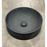 Galatea Design Circko Umywalka Ø40 z korkiem klik klak antracyt mat GUCIR40.KMM.AN+GUPIL.AMN