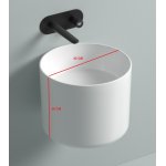 Galatea Design Core Umywalka ścienna ∅45 czarny mat GDW111TMB