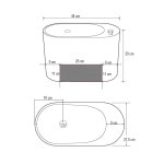   Galatea Design Dinding Umywalka ścienna/nablatowa 45x21 black matt/czarny mat GDMYN311MB W MAGAZYNIE!!