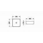  Galatea Design Empat Umywalka stawiana na blat 36x36x12,5 Sky Blue matt/Jasny niebieski mat GD7098TCML W MAGAZYNIE !! 