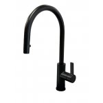   Galatea Design Ginger Bateria kuchenna z wyciąganą wylewką Czarny mat GDDGA291MB 