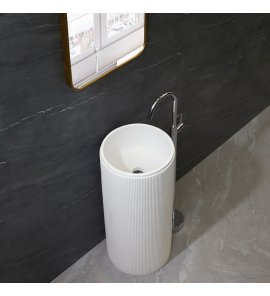 Galatea Design Eterna Umywalka wolnostojąca z korkiem klik klak ∅40 biały mat GDMYN421MW