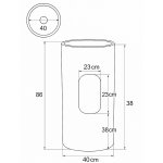 Galatea Design Eterna Umywalka wolnostojąca z korkiem klik klak ∅40 biały mat GDMYN421MW