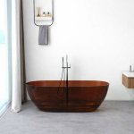 Galatea Design Juliette Wanna wolnostojąca Resinmood 175x75 Dark Brown GDFU1038/175CQDB