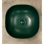  Galatea Design Lurus Umywalka stawiana na blat 41,5x14,5 cm z korkiem klik-klak Dark Green matt/Ciemny zielony mat GD78106TMDG W MAGAZYNIE !!!