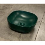  Galatea Design Lurus Umywalka stawiana na blat 41,5x14,5 cm z korkiem klik-klak Dark Green matt/Ciemny zielony mat GD78106TMDG W MAGAZYNIE !!!