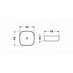  Galatea Design Lurus Umywalka stawiana na blat 41,5x14,5 cm z korkiem klik-klak Dark Green matt/Ciemny zielony mat GD78106TMDG W MAGAZYNIE !!!