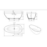 Galatea Design Madelein Wanna wolnostojąca Resinmood 160x80 Yellow Red GDFU1005/160CQYR