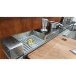                     Galatea Design Modus S Zlew z wodospadem, myjką do szklanek, dozownikiem, bateria 3-funkcyjną ZESTAW 75x46 wpuszczany stainless steel GDP31IX WYPRZEDAŻ KOLORU!!  OSTATNIE SZTUKI 