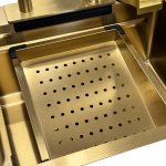        Galatea Design Modus Zlew wielofunkcyjny 75x45 cm wpuszczany z baterią Gold GDP171OR