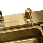        Galatea Design Modus Zlew wielofunkcyjny 75x45 cm wpuszczany z baterią Gold GDP171OR