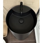 Galatea Design One Umywalka wolnostojąca Ø44xh87 cm z korkiem klik klak carbone GUONE44.KMM.CA GUPIL.CA