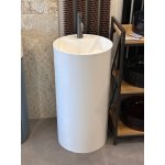    Galatea Design One Umywalka wolnostojąca z wadą Ø44xh87 cm z korkiem biały połysk GUONE44.GPB.WH GUPIL.WHP WYPRZEDAŻ EKSPOZYCJI!!