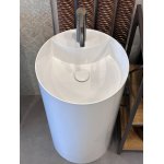    Galatea Design One Umywalka wolnostojąca z wadą Ø44xh87 cm z korkiem biały połysk GUONE44.GPB.WH GUPIL.WHP WYPRZEDAŻ EKSPOZYCJI!!