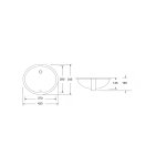   Galatea Design Oval Umywalka podblatowa 42,5x34,5 biały połysk GD003GW W MAGAZYNIE!!